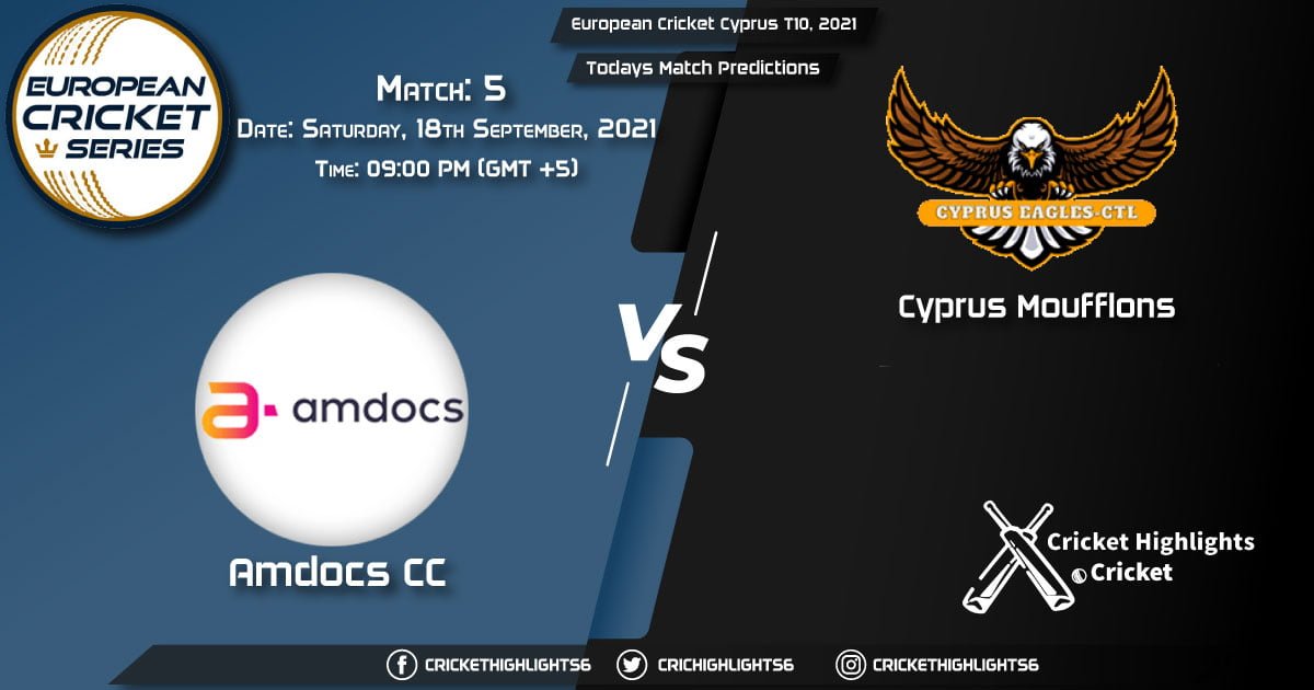 European Cricket Cyprus T10, 2021, Match 5 : AMDC vs CYM, Playing 11 & Today's Match Predictions