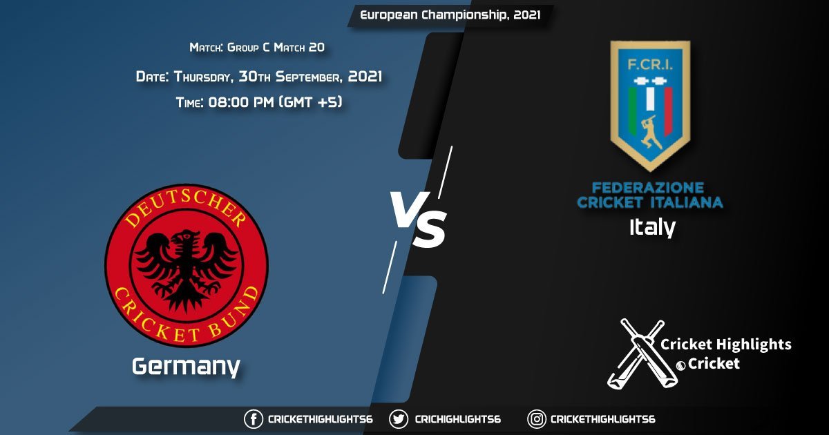 GER vs ITA Live Score Match 20 - Group C, Playing 11 Live Match Today, September 30, 2021, European Championship, 2021