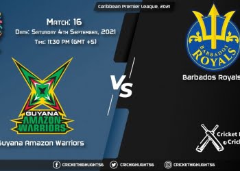 GUY vs BR Live Score Match 16, Playing 11 Live Match Today, September 4, 2021, Caribbean Premier League, 2021