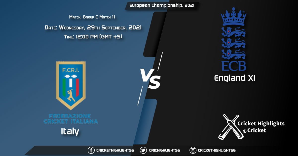 ITA vs ENG XI Live Score Match 11 - Group C, Playing 11 Live Match Today, September 29, 2021, European Championship, 2021