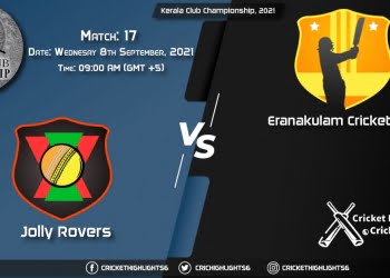 JRO vs ENC Live Score Match 17, Playing 11 Live Match Today, September 8, 2021, Kerala Club Championship, 2021