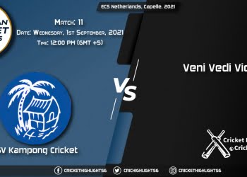 KAM vs VVV Live Score Match 11, Playing 11 Live Match Today, September 1, 2021, ECS Netherlands, Capelle, 2021