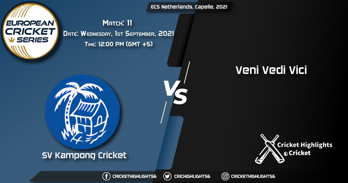 KAM vs VVV Live Score Match 11, Playing 11 Live Match Today, September 1, 2021, ECS Netherlands, Capelle, 2021