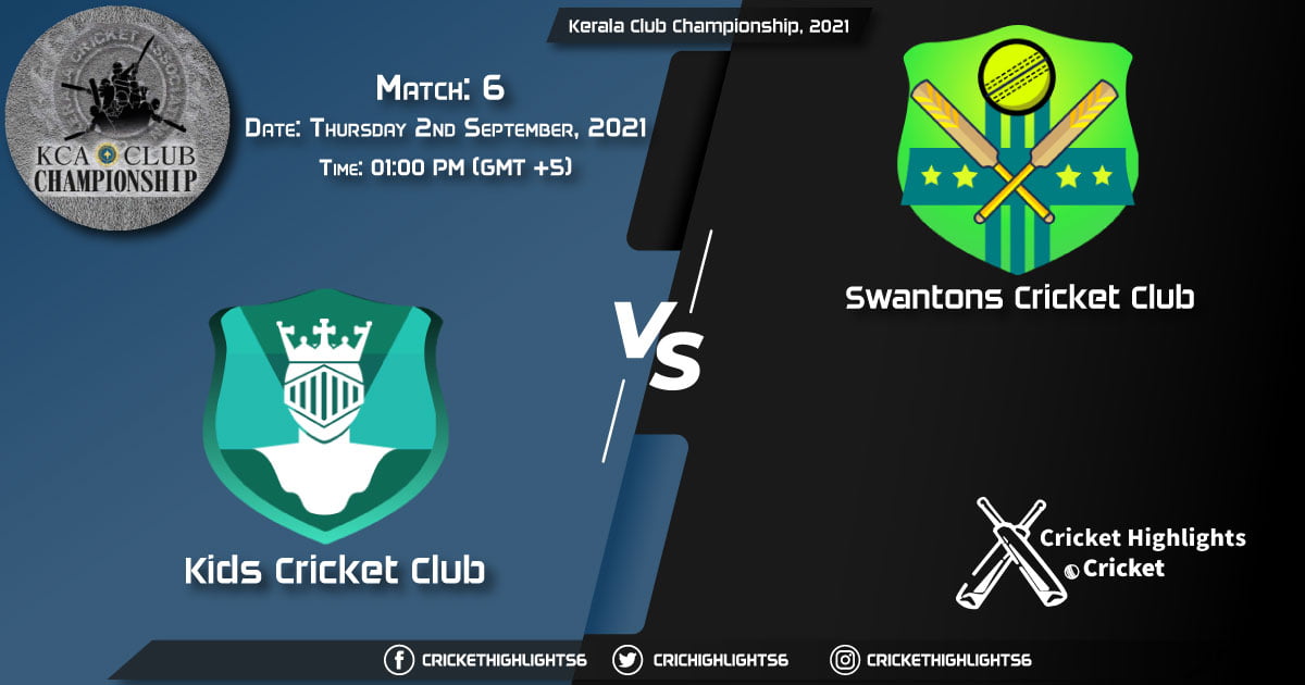 KDC vs SWC Live Score Match 6, Playing 11 Live Match Today, September 2, 2021, Kerala Club Championship, 2021