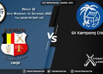 LIE vs KAM Live Score Match 11, Playing 12 Live Match Today, September 1, 2021, ECS Netherlands, Capelle, 2021