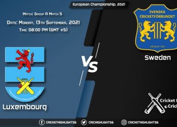 LUX vs SWE Live Score Match 5 - Group A , Playing 11 Live Match Today, September 13, 2021, European Championship, 2021