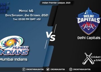 MI vs DC Live Score Match 46, Playing 11 Live Match Today, October 2, 2021, Indian Premier League, 2021