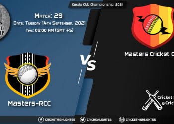 MRC vs MTC Live Score Match 29, Playing 11 Live Match Today, September 14, 2021, Kerala Club Championship, 2021