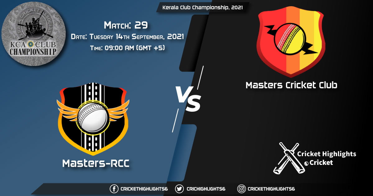MRC vs MTC Live Score Match 29, Playing 11 Live Match Today, September 14, 2021, Kerala Club Championship, 2021