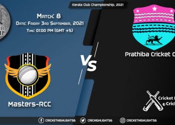 MRC vs PRC Live Score Match 8, Playing 11 Live Match Today, September 3, 2021, Kerala Club Championship, 2021