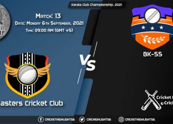MTC vs BKK Live Score Match 13, Playing 11 Live Match Today, September 6, 2021, Kerala Club Championship, 2021