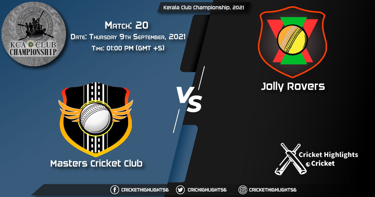 MTC vs JRO Live Score Match 20, Playing 11 Live Match Today, September 9, 2021, Kerala Club Championship, 2021