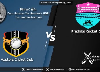 MTC vs PRC Live Score Match 24, Playing 11 Live Match Today, September 11, 2021, Kerala Club Championship, 2021