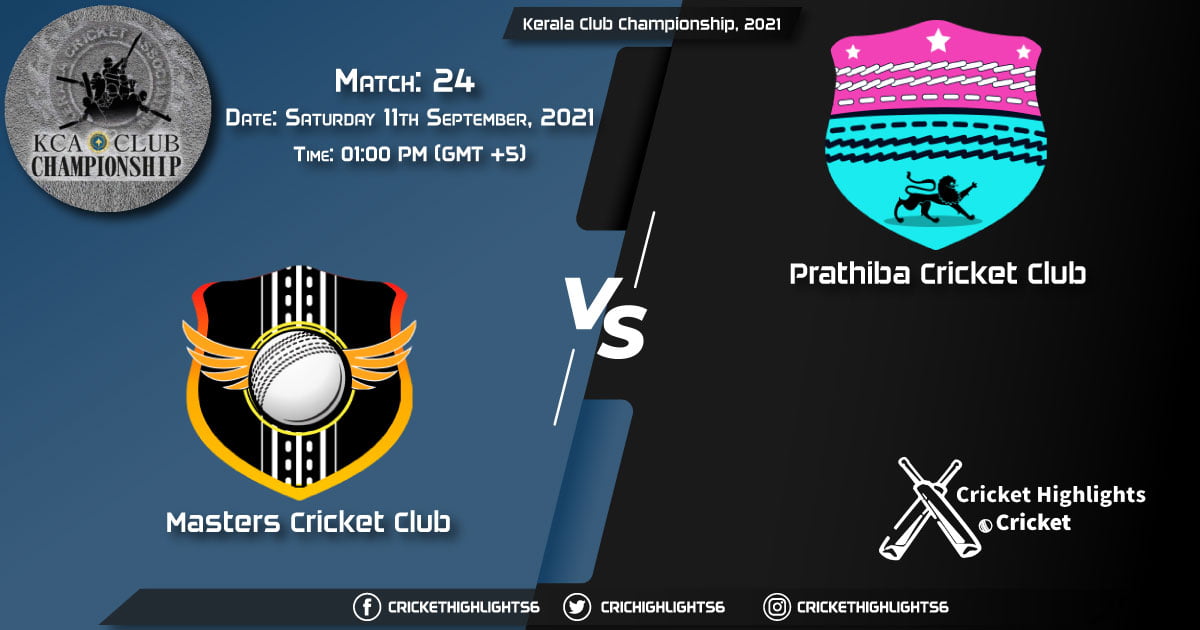MTC vs PRC Live Score Match 24, Playing 11 Live Match Today, September 11, 2021, Kerala Club Championship, 2021