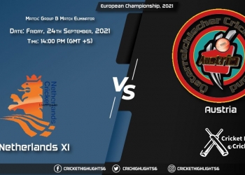 NED XI vs AUT Live Score Group B - Match Qualifier 1, Playing 11 Live Match Today, September 24, 2021, European Championship, 2021