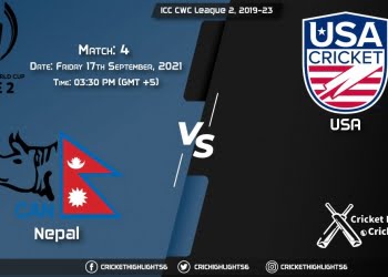 NEP vs USA Live Score Match 4, Playing 11 Live Match Today, September 17, 2021, ICC CWC League 2, 2019-23