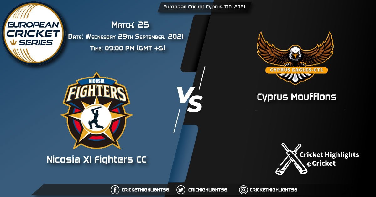 NFCC vs CYM Live Score Match 25, Playing 11 Live Match Today, September 29, 2021, European Cricket Cyprus T10, 2021