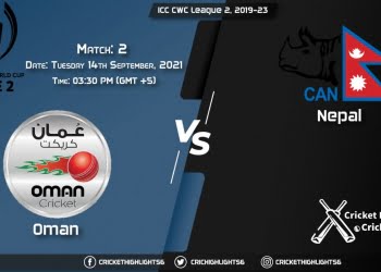 OMA vs NEP Live Score Match 2, Playing 11 Live Match Today, September 14, 2021, ICC CWC League 2, 2019-23