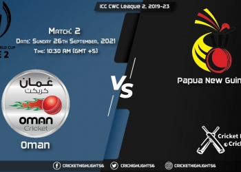 OMA vs PNG Live Score Match 2, Playing 11 Live Match Today, September 26, 2021, ICC CWC League 2, 2019-23