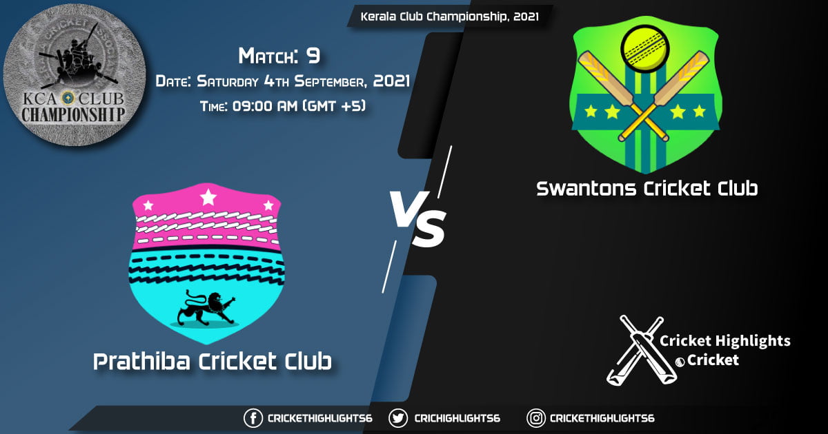 PRC vs SWC Live Score Match 9, Playing 11 Live Match Today, September 4, 2021, Kerala Club Championship, 2021