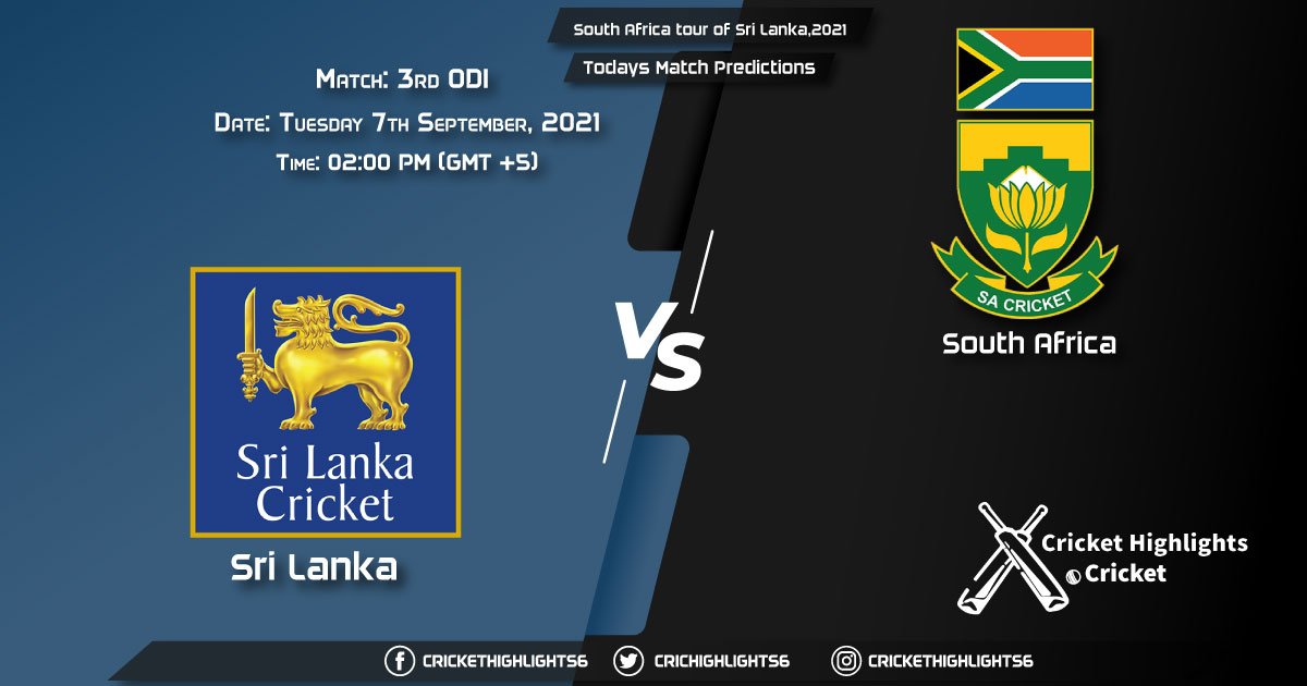 SL vs SA Live Score Match 3rd ODI, Playing 11 Live Match Today, September 7, 2021, South Africa tour of Sri Lanka, 2021
