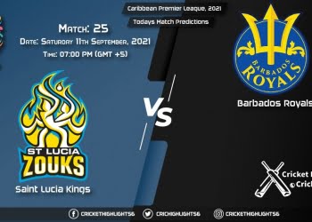 SLK vs BR Live Score Match 25, Playing 11 Live Match Today, September 11, 2021, Caribbean Premier League, 2021