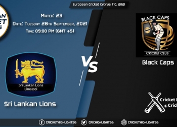 SLL vs PCB Live Score Match 23, Playing 11 Live Match Today, September 28, 2021, European Cricket Cyprus T10, 2021