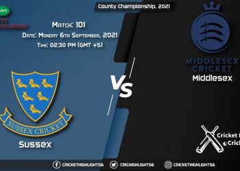 SUS vs MID Live Score Match 101, Playing 11 Live Match Today, September 6, 2021, County Championship, 2021