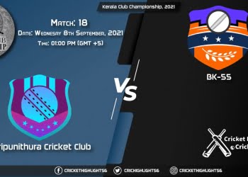 TRC vs BKK Live Score Match 18, Playing 11 Live Match Today, September 8, 2021, Kerala Club Championship, 2021