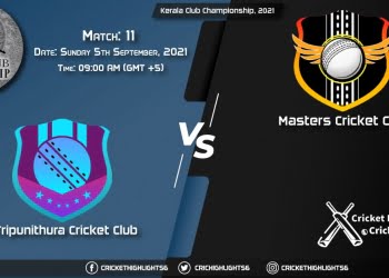 TRC vs MTC Live Score Match 11, Playing 11 Live Match Today, September 5, 2021, Kerala Club Championship, 2021