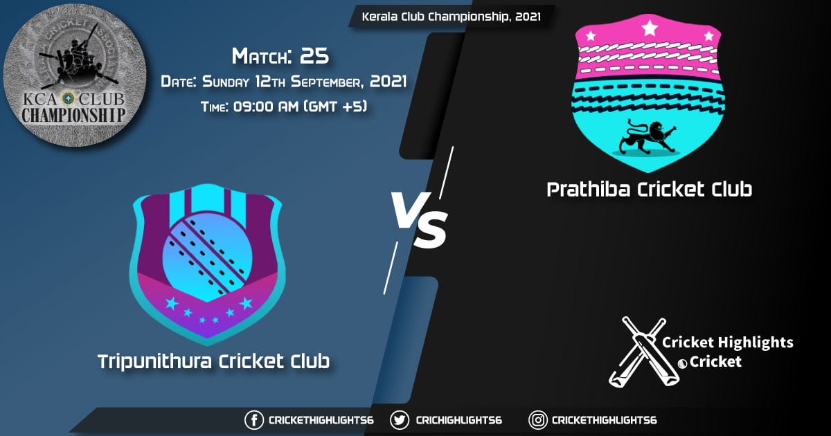 TRC vs PRC Live Score Match 25, Playing 11 Live Match Today, September 12, 2021, Kerala Club Championship, 2021