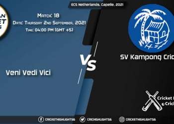 VVV vs KAM Live Score Match 18, Playing 11 Live Match Today, September 2, 2021, ECS Netherlands, Capelle, 2021