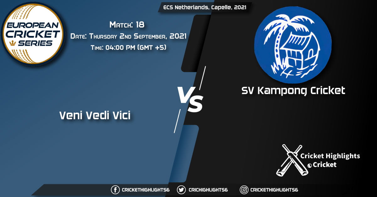 VVV vs KAM Live Score Match 18, Playing 11 Live Match Today, September 2, 2021, ECS Netherlands, Capelle, 2021