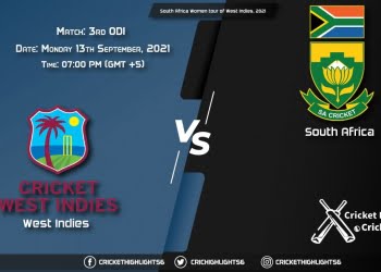 WI-W vs SA-W Live Score Match 3rd ODI, Playing 11 Live Match Today, September 13, 2021, South Africa Women tour of West Indies, 2021