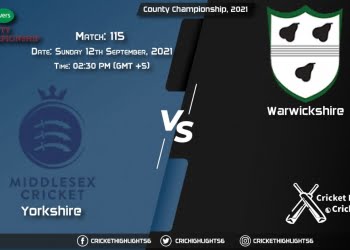 YOR vs WAS Live Score Match 115, Playing 11 Live Match Today, September 12, 2021, County Championship, 2021