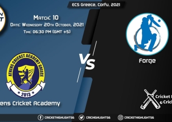 ACA vs FOR Live Score Match 10, Playing 11 Live Match Today, October 20, 2021, ECS Greece, Corfu, 2021