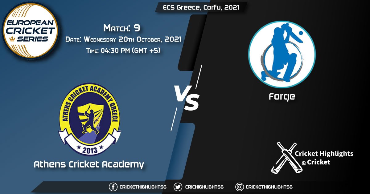 ACA vs FOR Live Score Match 9, Playing 11 Live Match Today, October 20, 2021, ECS Greece, Corfu, 2021