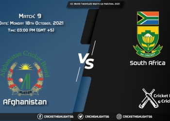 AFG vs SA Live Score Match 9, Playing 11 Live Match Today, October 18, 2021, ICC World Twenty20 Warm-up Matches, 2021