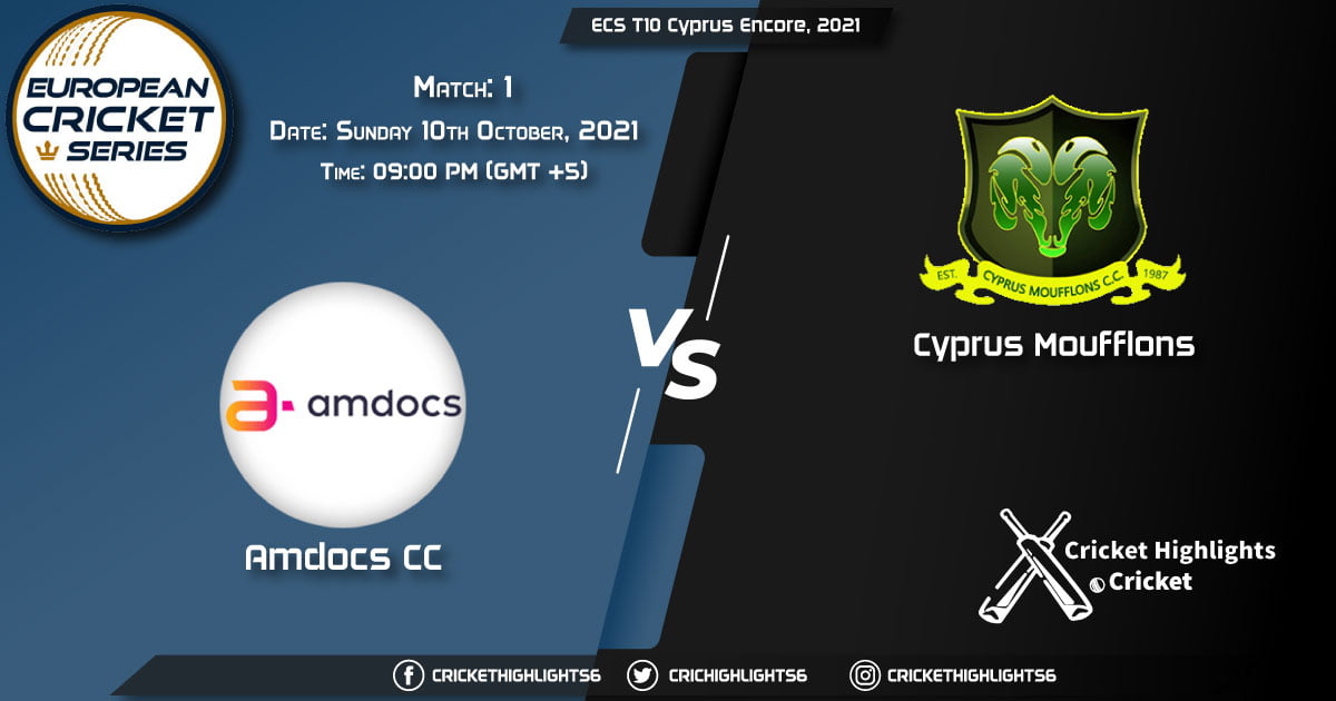 AMD vs CYM Live Score Match 1, Playing 11 Live Match Today, October 10, 2021, ECS T10 Cyprus Encore, 2021