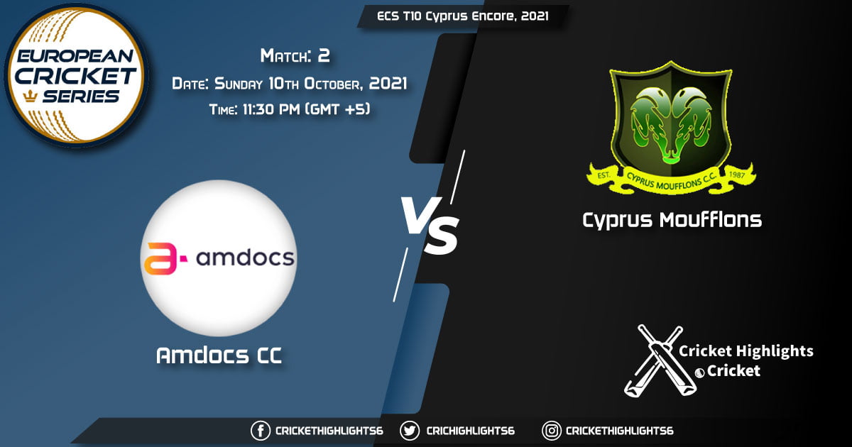 AMD vs CYM Live Score Match 2, Playing 11 Live Match Today, October 10, 2021, ECS T10 Cyprus Encore, 2021