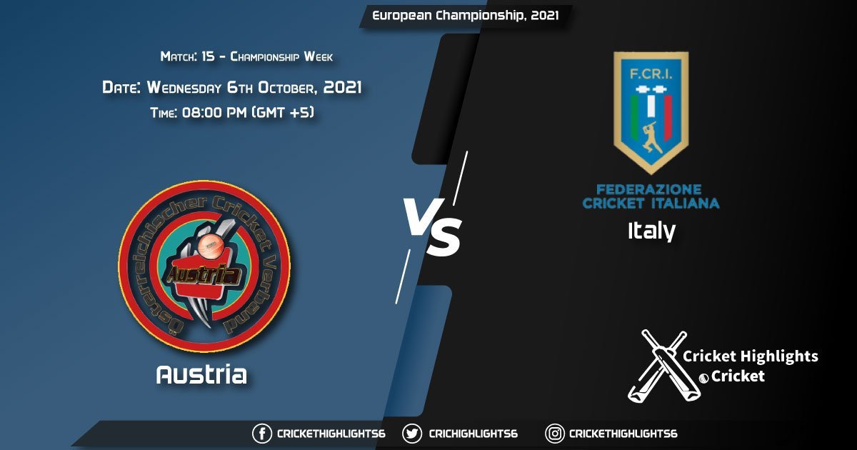 AUT vs ITA Live Score Match 15 - Championship week, Playing 11 Live Match Today, October 6, 2021, European Championship, 2021
