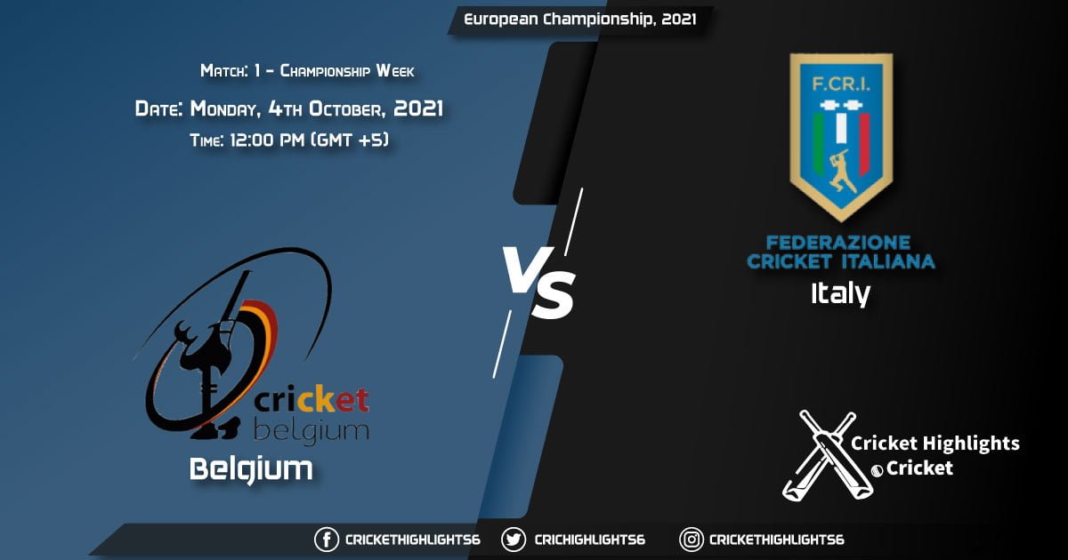 BEL vs ITA Live Score Match 1 - Championship Week, Playing 11 Live Match Today, October 4, 2021, European Championship, 2021