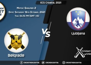 BEL vs LJU Live Score Match Qualifier 2, Playing 11 Live Match Today, October 16, 2021, ECS Croatia, 2021