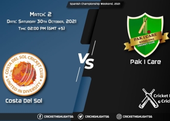 CDS vs PIC Live Score Match 2, Playing 11 Live Match Today, October 30, 2021, Spanish Championship Weekend, 2021