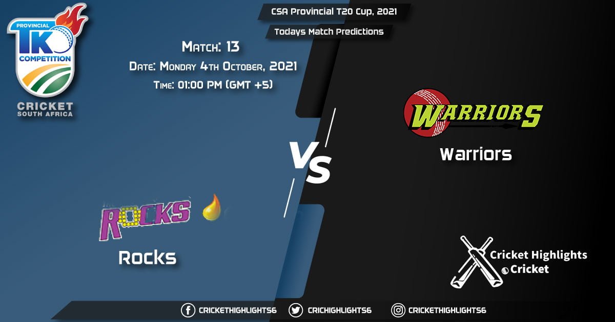 CSA Provincial T20 Cup, 2021, Match 13 ROC vs WAR, Playing 11 & Today's Match Predictions