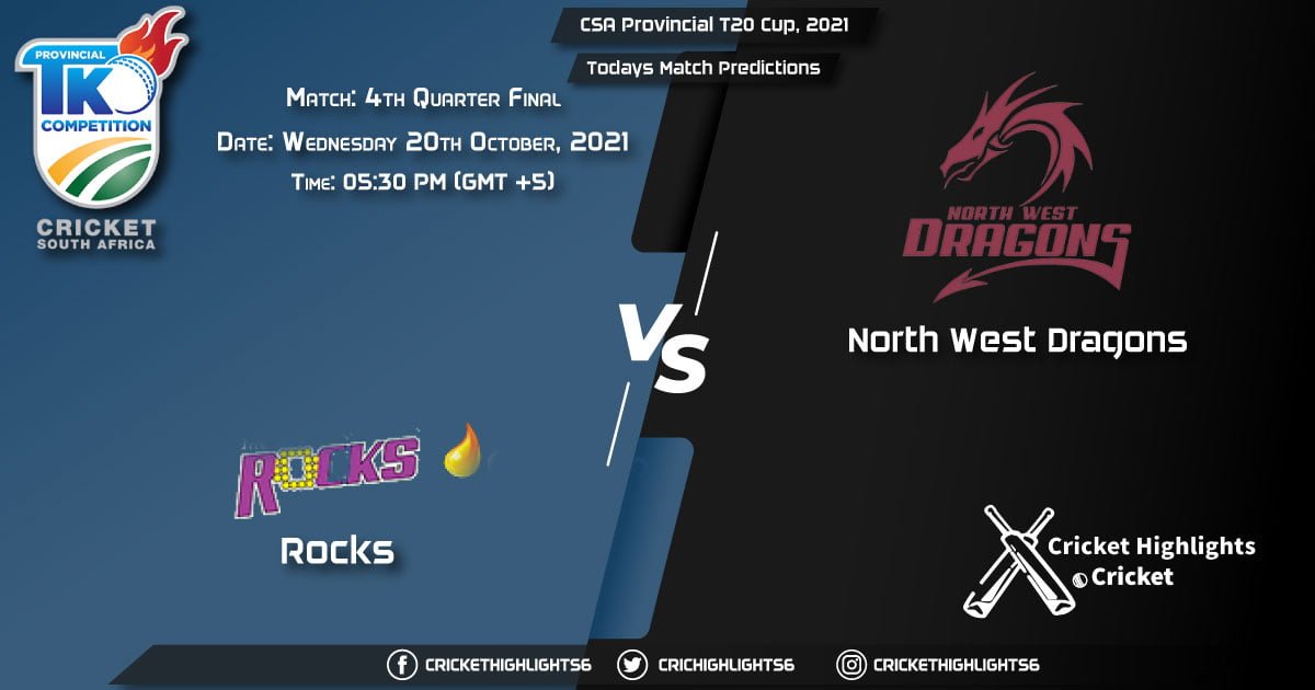 CSA Provincial T20 Cup, 2021, Quarter Final Match 4 ROC vs NWD, Playing 11 & Today's Match Predictions