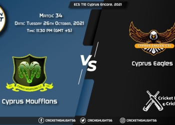 CYM vs CES Live Score Match 34, Playing 11 Live Match Today, October 26, 2021, ECS T10 Cyprus Encore, 2021