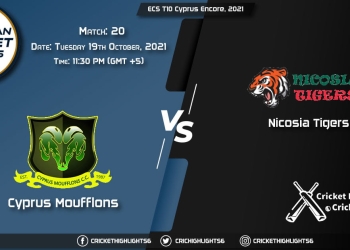 CYM vs NCT Live Score Match 20, Playing 11 Live Match Today, October 19, 2021, ECS T10 Cyprus Encore, 2021