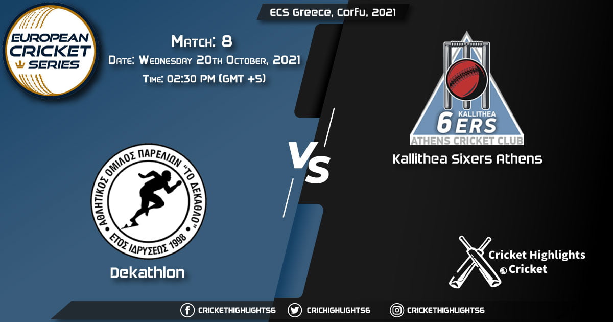 DEK vs KSA Live Score Match 8, Playing 11 Live Match Today, October 20, 2021, ECS Greece, Corfu, 2021