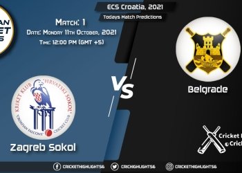 ECS Croatia, 2021, Match 1 ZAS vs BEL, Playing 11 & Today's Match Predictions